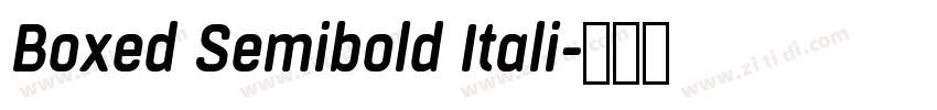 Boxed Semibold Itali字体转换